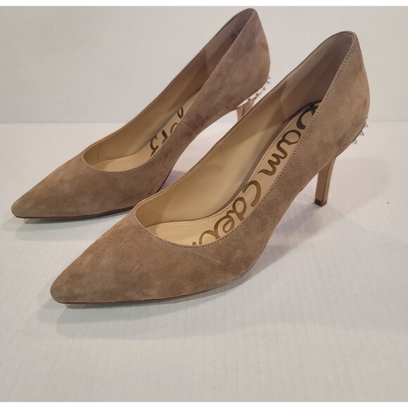Sam Edelman Shoes - Sam Edelman Tonia Tan Suede Leather Spikes Heels Size 9.5M Pointed Toe Pump